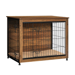 Dwanton jaula para perro de madera con puertas dobles, ideal como mueble funcional