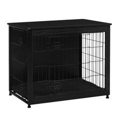 Dwanton jaula-perro mueble con cojin y puertas dobles para acceso fácil