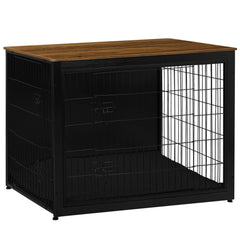 Dwanton jaula para perros con mueble de doble puerta para acceso fácil