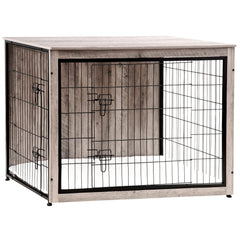 Jaula para perros Dwanton con mueble interior para sala elegante y funcional