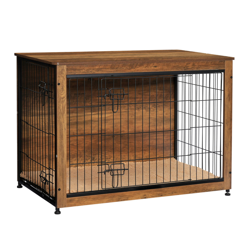 Dwanton jaula para perro con puertas dobles facilita entrada segura.