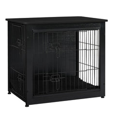 Dwanton jaula-perro mueble puertas-dobles: acceso cómodo y seguro para tu mascota