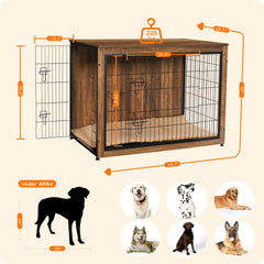 Dwanton kennel madera puertas dobles destaca durabilidad y diseño elegante