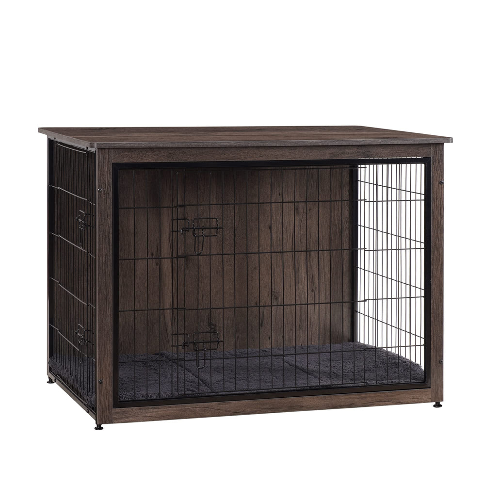 Dwanton mueble-caja para perro con puertas dobles, ideal para mantener orden y espacio.