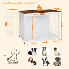 Dwanton mueble-kennel-perro-interior: casa segura para mascotas en interiores