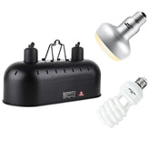 DXOPHIEX lampara reptil dos luces independientes para regular luz y calor.