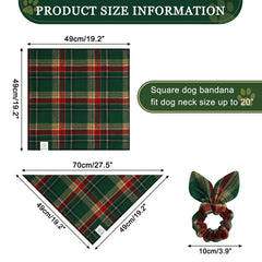 Bandana hecha a mano de E-Clover con tela suave para perros.