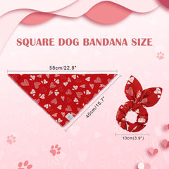E-Clover bandana para perro con diseño corazón, ideal para salidas y paseos.