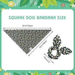 Textura suave de bandana para perro E-Clover, tela ligera y transpirable