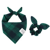 E-Clover bandana San Patricio para perro en verde, ideal para fotos.
