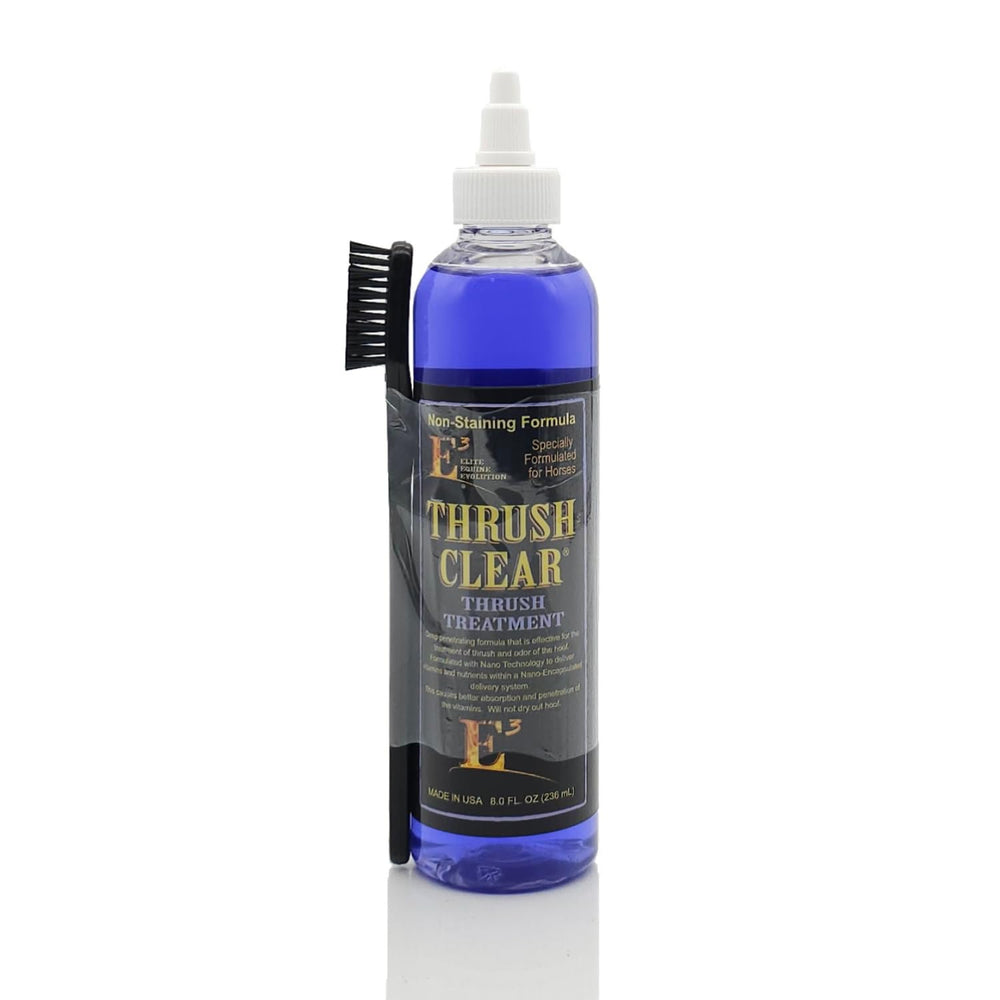 E3 Thrush Clear: botella de 8 oz para tratamiento eficaz del casco equino