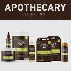 Earth Animal Apothecary, etiqueta de origen EE. UU. y certificación B Corp.