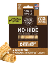 Earth Animal No Hide bocadillos de venado para perros pequeños, masticación duradera