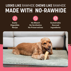 Earth Animal No Hide Chews empaque con dos rollos, compra conveniente.