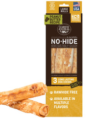 Earth Animal No Hide Rollos grandes con mantequilla de maní para perros