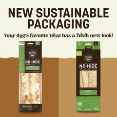Earth Animal No-Hide Strips, para perros de todos tamaños, masticar con sabor a cerdo.