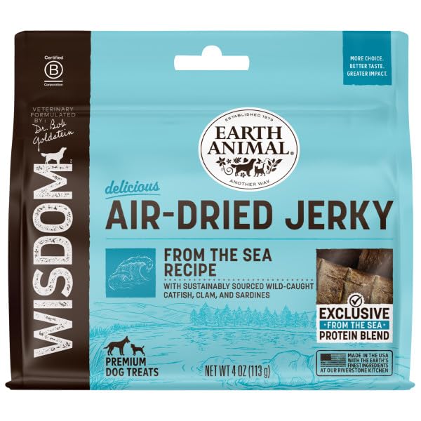 Earth Animal Wisdom: tiras de pescado para perros, premio sabroso para entrenamiento