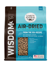 Earth Animal Wisdom, bolsa de 8 libras de alimento seco para perros, visual de empaque para rotación.