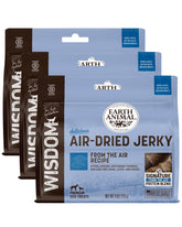 Earth Animal Wisdom tiras suaves de carne seca para entrenamiento.