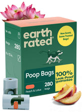Earth Rated bolsas para perros duraderas, tamaño 13x9, ideales para paseos limpios.