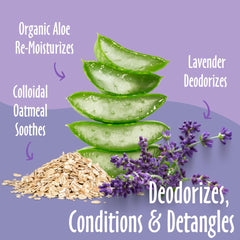 Earthbath acondicionador desenredo para perros lavanda, facilita peinado