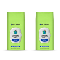 earthbath empaque de toallitas con té verde y awapuhi para limpieza suave del pelaje.