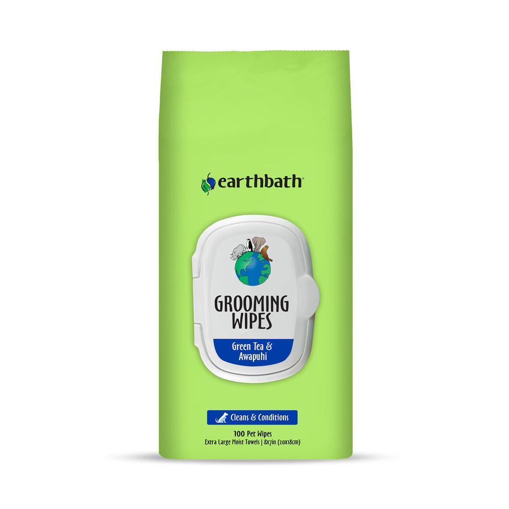 Earthbath: toallitas para perros limpiando patas y cola con suavidad