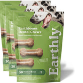 Earthbones bocadillos dentales para perro mediano: masticación agradable y limpieza dental