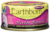 Earthborn Holistic Harbor Harvest: lata de salmón y pescado blanco en jugo para gatos.