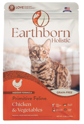 Earthborn Holistic Primitive Feline: bolsa 4 libras, dieta sin granos para felinos activos.