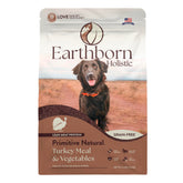 Earthborn Holistic Primitivo Natural con pavo, bolsa de 4 lb, proteína para perros activos.