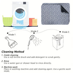 EasyDoller almohadilla lavable gris, lavado a máquina y secado rápido.