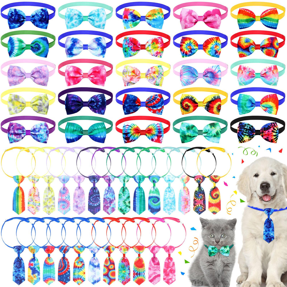 Collar Eccliy tie-dye para perros, ajustable para paseos diarios