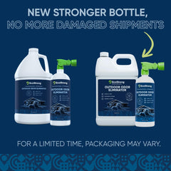 Eco Strong: etiqueta del producto destacando uso exterior
