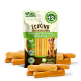EcoKind Premium Gold Yak Cheese, hueso grande para perros grandes, promueve masticación saludable.