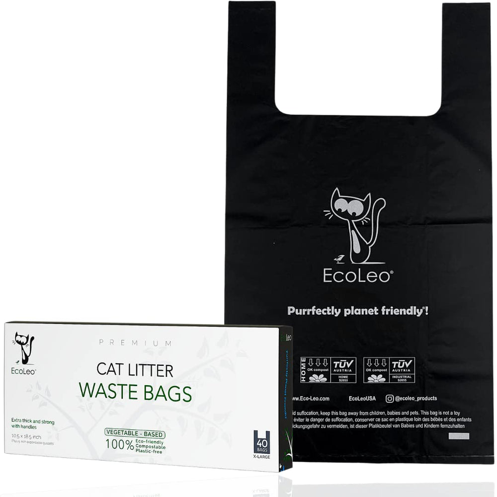 EcoLeo bolsas litter gato XL negro: resistentes y adecuadas para cajas grandes