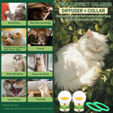 Collar EcoPawsome ajustable para calmar al gato durante el día.