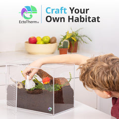 EctoTherm terrario cangrejo ermitaño interior con tapa segura