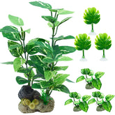 EDGCTYU plantas artificiales para acuario, conjunto verde, ideal para refugio visual