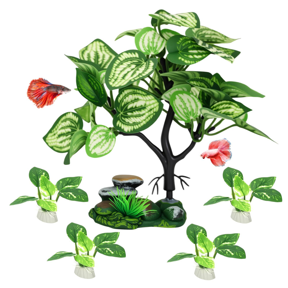 EDGCTYU betta plantas de seda: decoración suave y segura para el acuario.
