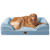 Cama ortopédica EHEYCIGA para perros extragrandes con espuma de memoria y soporte.