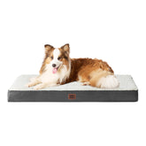 Cama ortopédica EHEYCIGA con cobertura lavable para perros grandes, fácil limpieza.