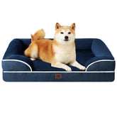 Cama ortopédica EHEYCIGA para perros grandes con espuma de memoria y soporte.