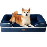 Cama ortopédica EHEYCIGA para perro grande con espuma de memoria para alivio de presión.