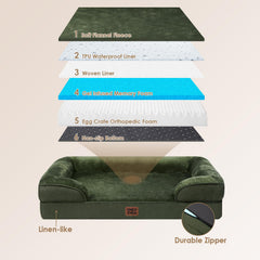 Diseño sofá con 3 bordes para cuello y cabeza en cama EHEYCIGA