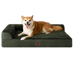 Cama EHEYCIGA para perros con diseño en L que ofrece soporte del cuello