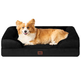 Cama ortopédica EHEYCIGA para perros grandes, vista frontal para descanso cómodo.