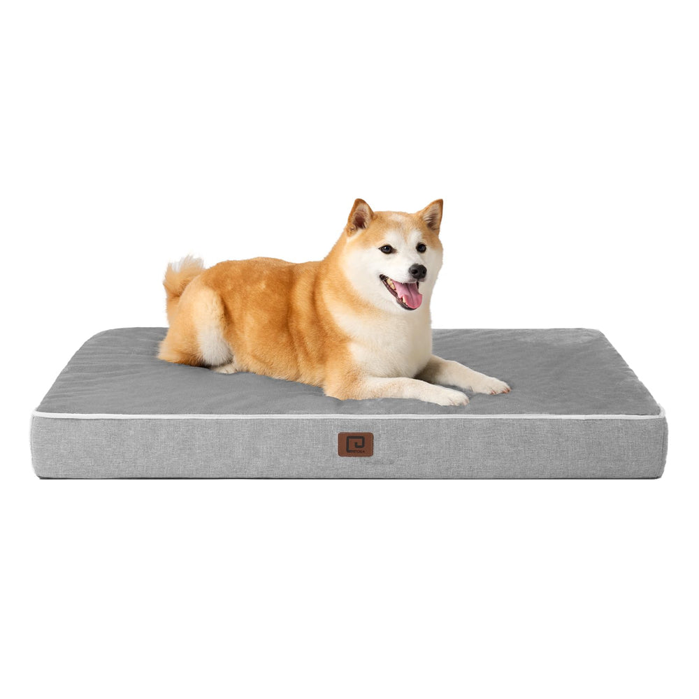 Cama para perro impermeable EHEYCIGA 35x23, ideal para derrames y limpieza fácil.