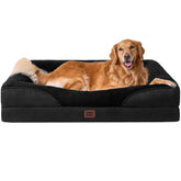 Cama EHEYCIGA para perro XL con espuma de memoria y soporte ergonómico para articulaciones.