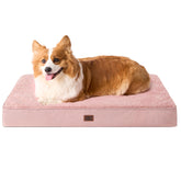 Cama ortopédica EHEYCIGA con espuma huevo ofrece soporte estable para perros grandes.